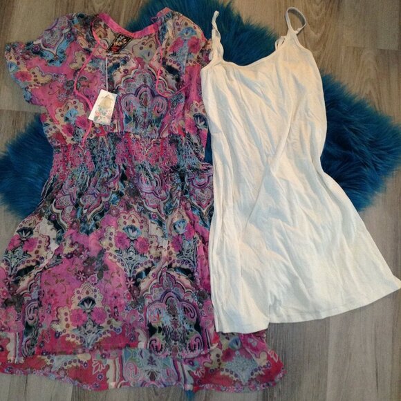 NWT Johnny Was 2 pc Dress; "L", Quite Lux, Bohemian Chic, Floral, Couture Flair - Picture 5 of 7